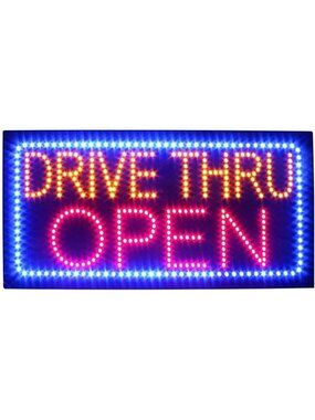 Bright LED Drive-Thru Sign | Super Bright Hanging Advertising Board for Business